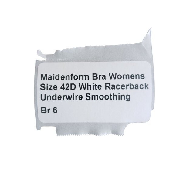 Maidenform Womens Front Close Racerback Bra 42D White Lace & Smooth Smartzone - Picture 7 of 7